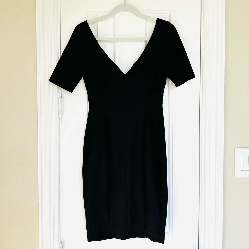 Elizabeth and James Black V-Neck Sheath Dress - Picture 7 of 12